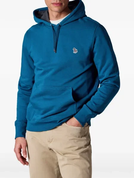 Hanorac cu glugă Ps Paul Smith cu model zebră albastru
