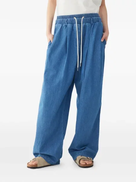 Blugi Tomboy cu cordon albastru