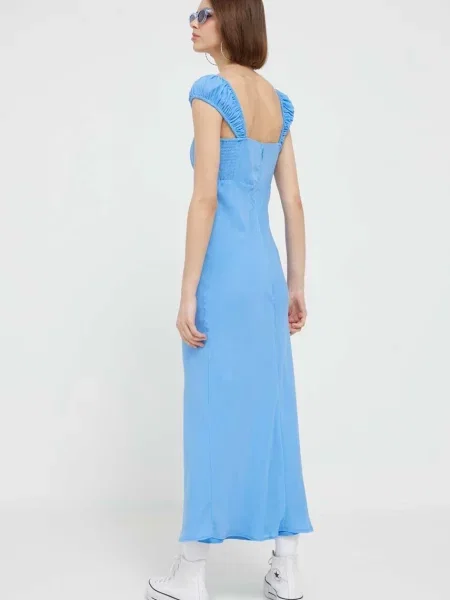Šaty Abercrombie & Fitch maxi modré
