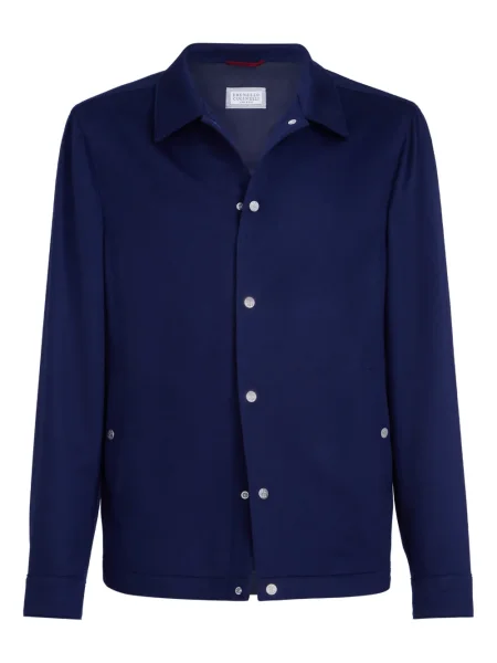 Фланелено яке Brunello Cucinelli синьо