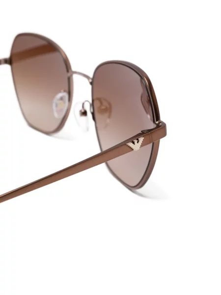 Ochelari de soare Emporio Armani cu imprimeu geometric maro