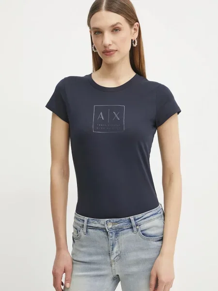 Тениска Armani Exchange тъмносиньо