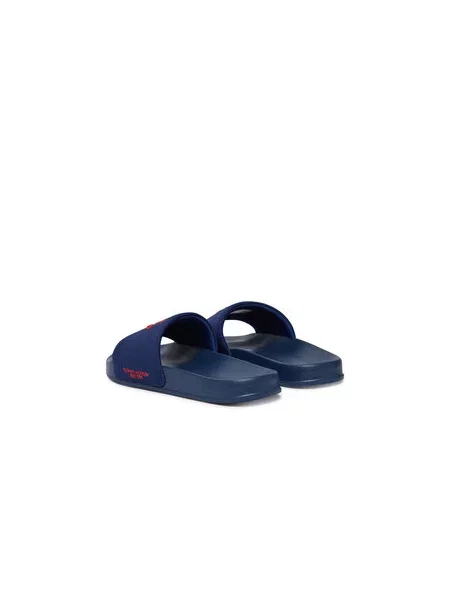 Tommy Hilfiger Papucs Logo Embroidery Canvas Sötétkék kék