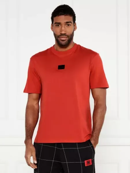 HUGO Tricou Dugojelly | Oversize fit roșu