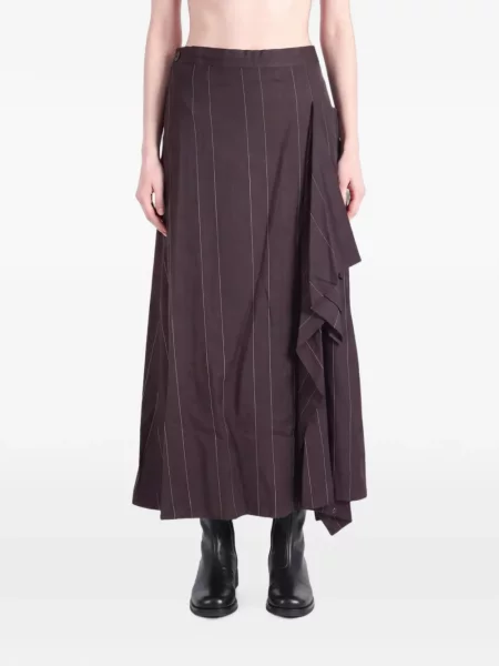 Pantaloni Y's drapate maro