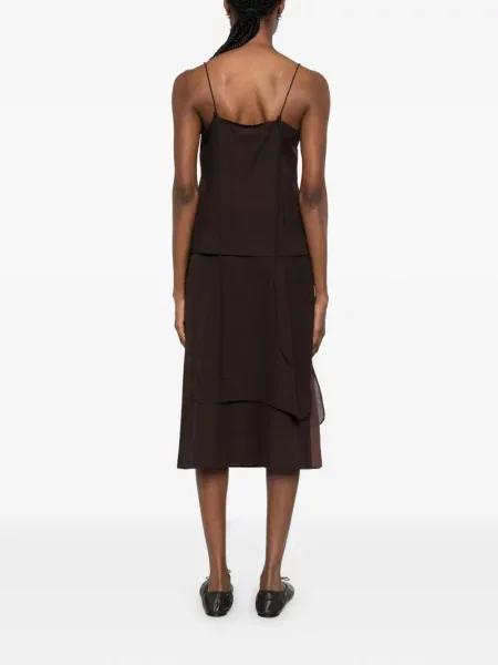 Bluzka Viktoria Chan drapowana brązowa