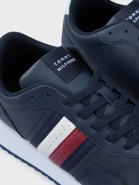 Кожаные кроссовки Tommy Hilfiger синие