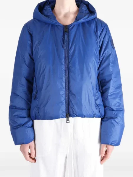 Geacă Canada Goose cu glugă albastru