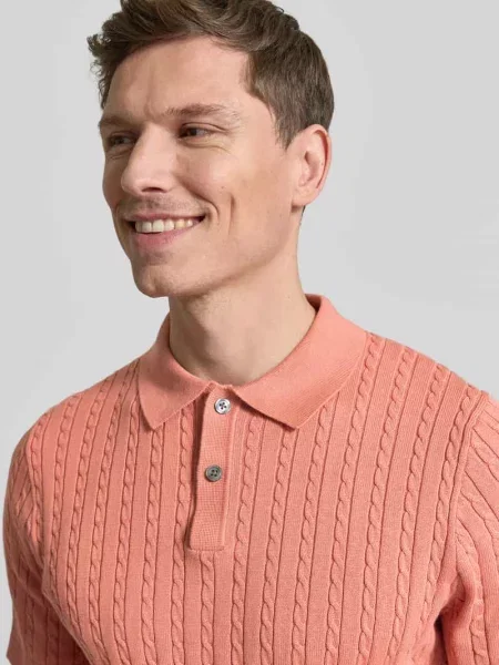 Koszulka polo o kroju slim fit o wyglądzie dzianiny Christian Berg Men