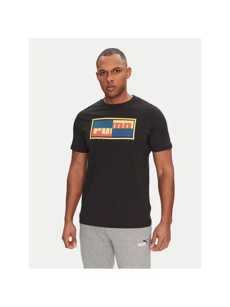 Puma Футболка Graphics Box Regular Fit чорний