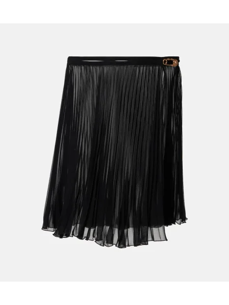 Fusta plisata Versace plisată negru