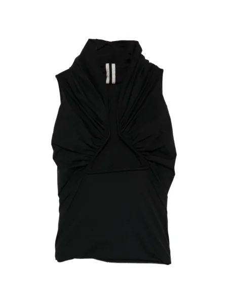 Top Rick Owens od jersey s draperijom crna