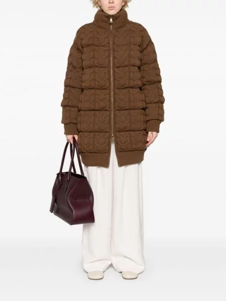 Megztas paltas Max Mara chunky izoliuoti ruda