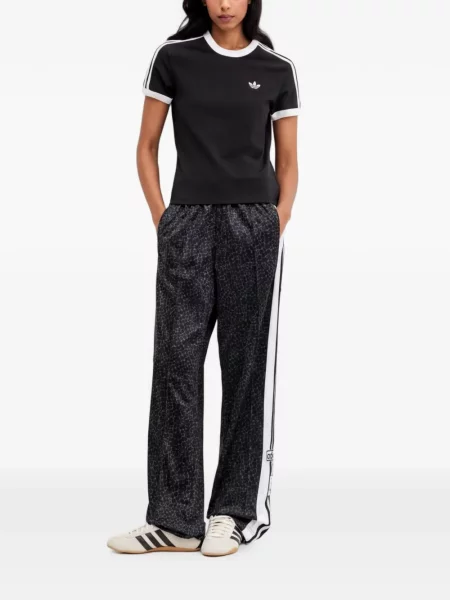Košulja Adidas s platformom s printom s kapuljačom žuta