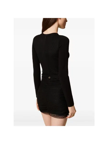 Twinset sukienka mini dopasowana czarny