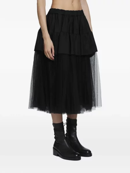 Fustă midi Noir Kei Ninomiya negru