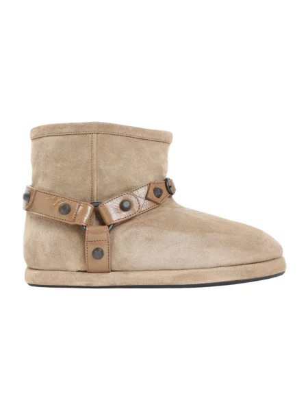 Botki Balenciaga skórzane beżowe