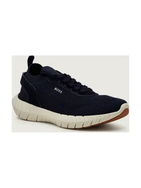 BOSS BLACK Sneakers BOSS-MOTION_Slon_kns | piele întoarsă negru