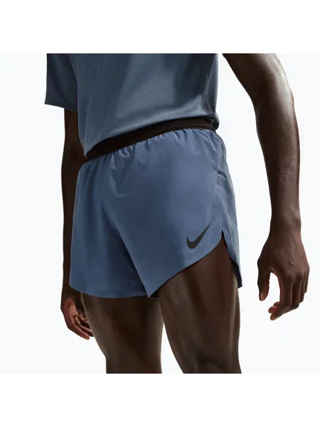 Мъжки шорти за бягане Nike AeroSwift Dri-Fit ADV 4“ diffused blue/black черно