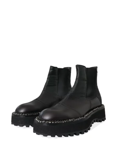Cizme scurte Dolce & Gabbana cu platformă negru
