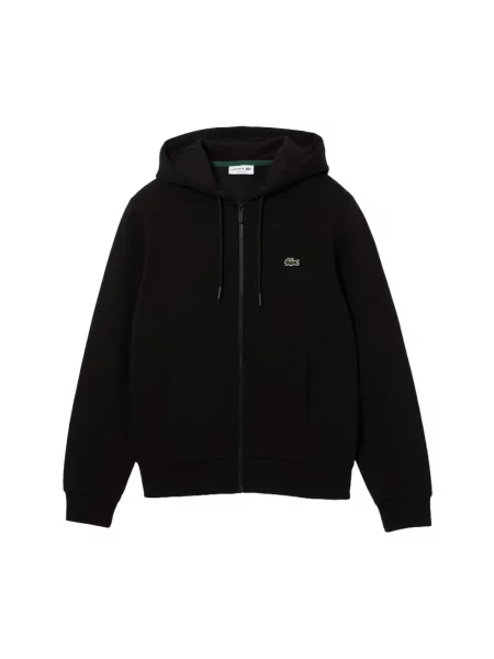 Sweter Lacoste z kapturem klasyczny czarny