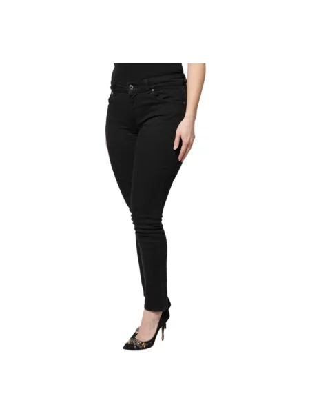 Jeansy skinny Dolce And Gabbana z wysoką talią czarne