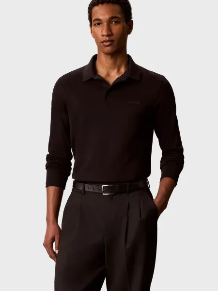Поло Calvin Klein з лого чорне
