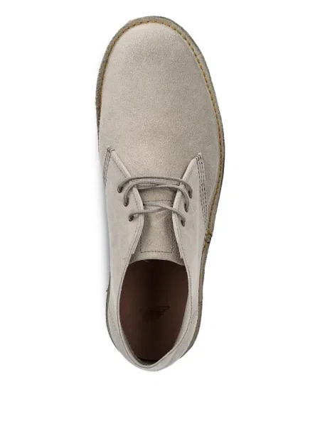 Botine Red Wing Shoes cu șireturi din piele de căprioară roșu