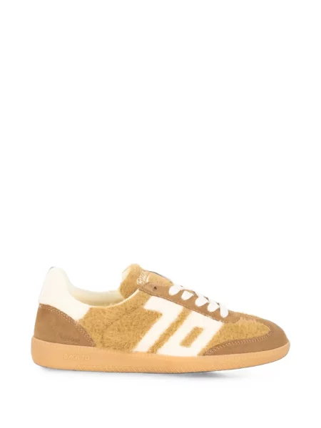 Sneakerși Back 70 cu blană galben