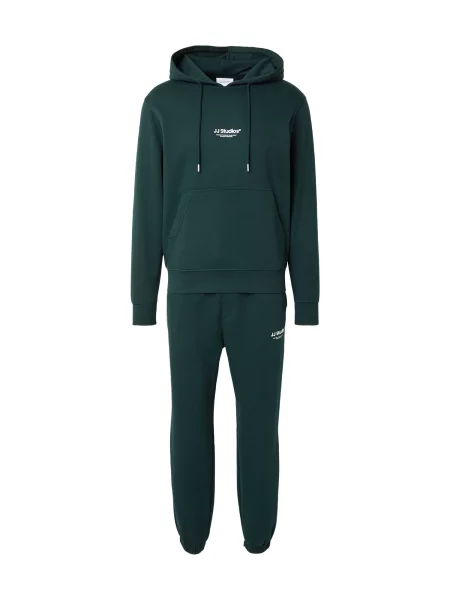 JACK & JONES Trening JJESOHO verde închis alb
