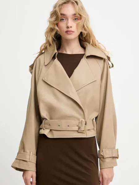 Куртка Answear.LAB перехідна oversize бежевий