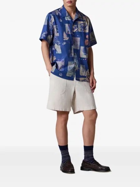 Cămașă Ps Paul Smith cu imagine albastru