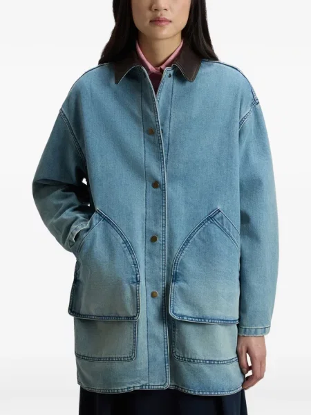 Gulerat geacă de blugi Woolrich albastru