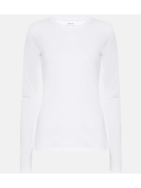 Tricou Vince din jerseu alb