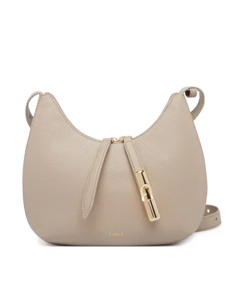 FURLA Torba za čez ramo GOCCIA temno bež