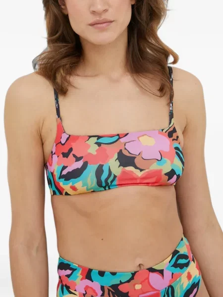 Top Billabong cu model floral cu imagine negru
