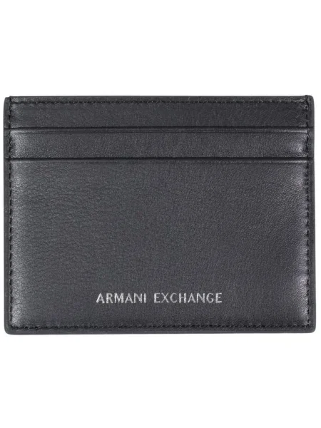 Armani Exchange Kártyatartó és kulcstartó szett fekete