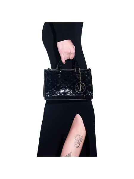 Kabelka Armani Exchange z ekologickej kože čierna