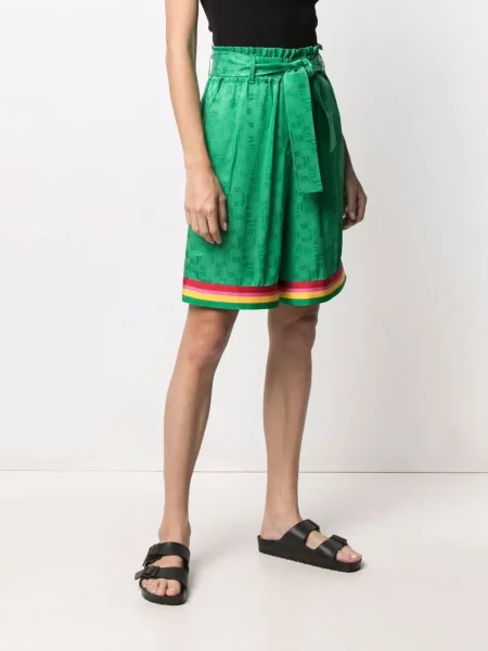 Pantaloni scurți Palm Angels cu imagine verde