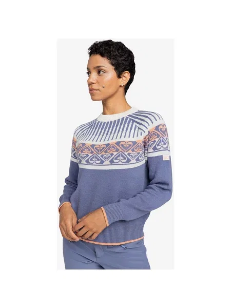 Bluza Roxy Cozy Sound fioletowa ciemna XL biała