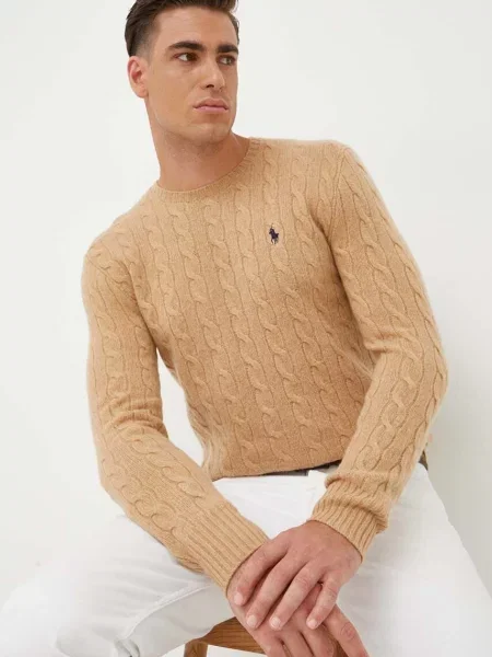 Вовняний светр Polo Ralph Lauren бежевий
