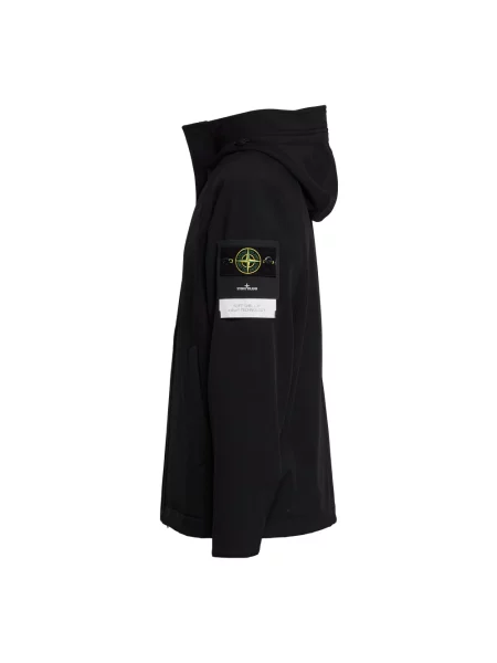 Kurtka Stone Island z kapturem z kamieniami czarna