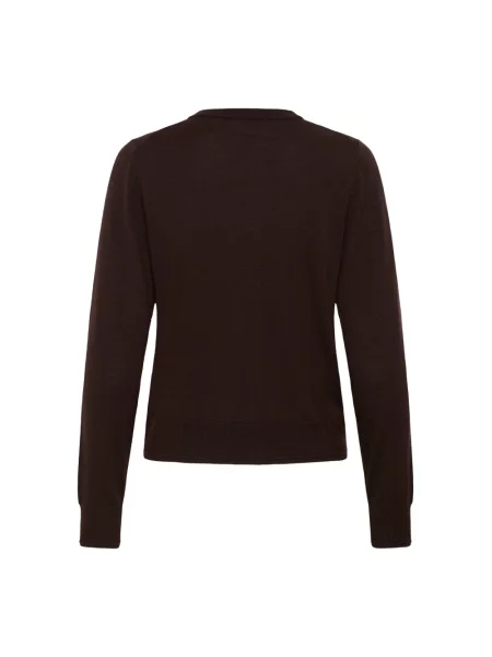 Dzianinowy sweter Part Two brązowy