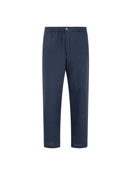 Spodnie Emporio Armani niebieskie