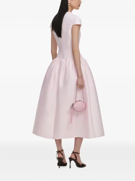 Tafta rochie midi Self-portrait roz
