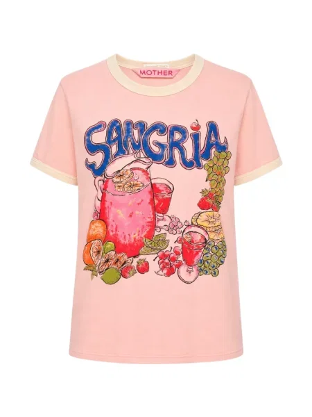 Tricou Mother cu decolteu în U roz