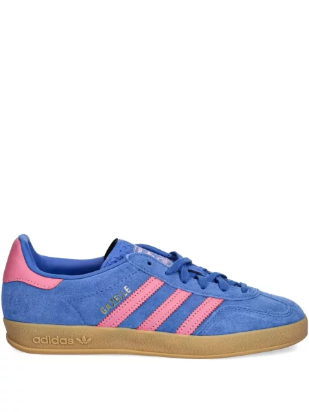 Sneakerși Adidas Gazelle din piele de căprioară cu decolteu rotund alb