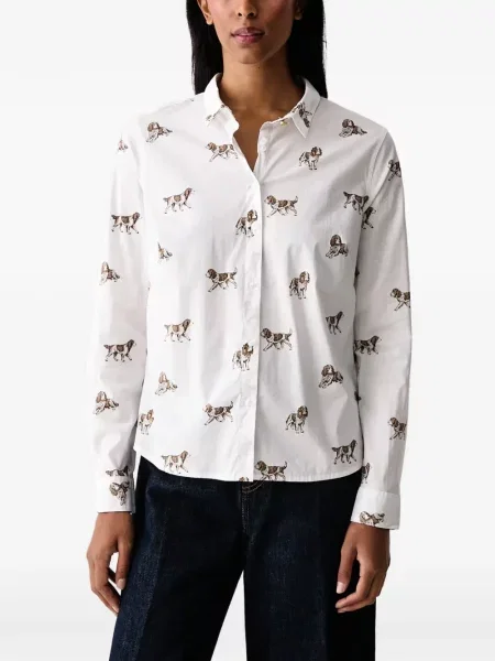 Риза Barbour бяло