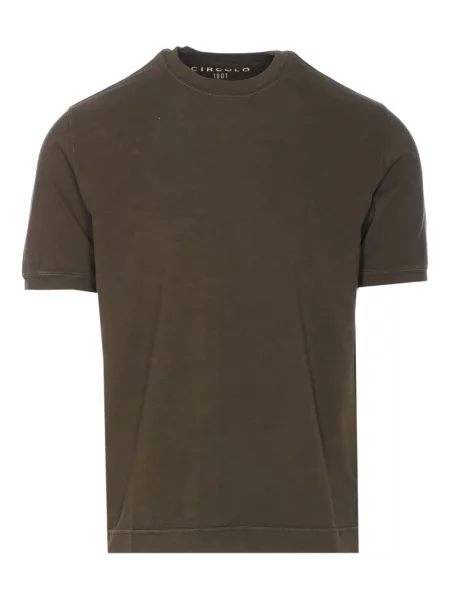 Tricou Circolo 1901 cu decolteu rotund scurt verde