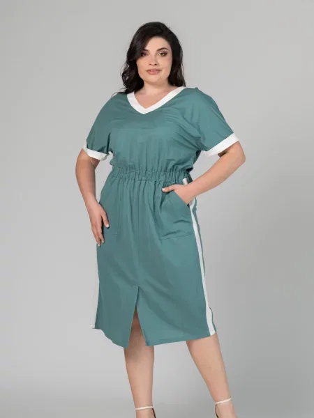 Сукня міді All Posa світло-зелений зелена